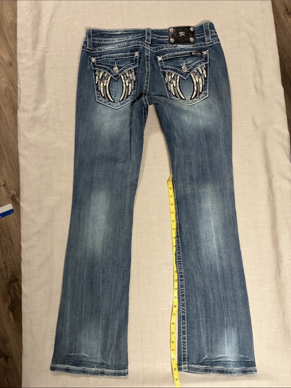 Miss Me Women’s Signature Bootcut Jeans w/ Angel wing pockets